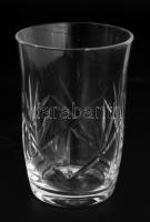 8 darabos kristály italos pohár garnitúra, hibátlan, m: 8 cm