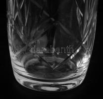 8 darabos kristály italos pohár garnitúra, hibátlan, m: 8 cm