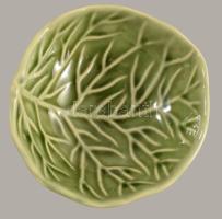 Salátalevél alakú köretes tál készlet, hibátlan, d: 13 cm