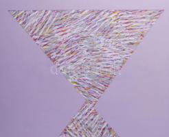 Hajdú László (1938-): Geo II., 1992. Szitanyomat, papír. Jelzett. Művészpéldány EA V/XI számozással....