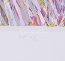 Hajdú László (1938-): Geo II., 1992. Szitanyomat, papír. Jelzett. Művészpéldány EA V/XI számozással....