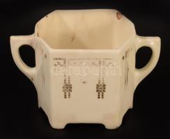 cca 1900, 6 darab szecessziós mokkás pohár felületi sérüléssel m: 5 cm