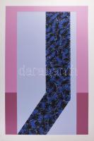 Hajdú László (1938-): Út a végtelenbe, 1986. Szitanyomat, papír. Jelzett. 25/5. számozással. 76,5x45,5 cm.