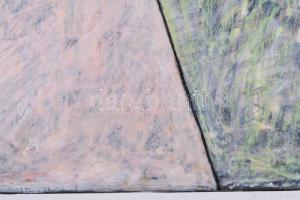 Hajdú László (1938-): Vitális mezők III., 1999. Akril, kártyapapír. Jelezve jobbra lent. Hátoldalán ...