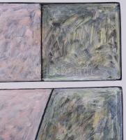 Hajdú László (1938-): Vitális mezők II., 1999. Akril, kártyapapír. Jelezve jobbra lent. Hátoldalán a...