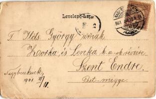 1901 Nagybecskerek, Zrenjanin, Veliki Beckerek; római katolikus templom, piac. Photogr. Oldal / Roma...