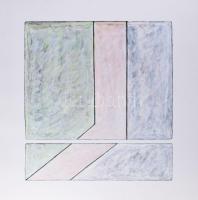 Hajdú László (1938-): Út a végtelenbe, 1999. Akril, kártyapapír. Jelezve jobbra lent. Hátoldalán autográf felirattal. 53x40 cm.