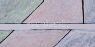 Hajdú László (1938-): Út a végtelenbe, 1999. Akril, kártyapapír. Jelezve jobbra lent. Hátoldalán aut...