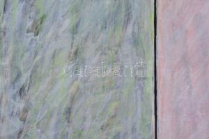 Hajdú László (1938-): Út a végtelenbe, 1999. Akril, kártyapapír. Jelezve jobbra lent. Hátoldalán aut...