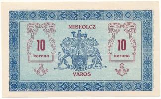 1919. Miskolc 1919.05.14. 10K "B) 18 457" "Miskolcz város" utalvány-jegye T:XF Hungary / Miskolc 14.05.1919. 10 Korona "B) 18 457" "Miskolcz város" C:XF Adamo MIS-7.3