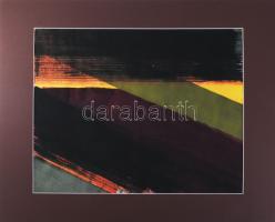 Hajdú László (1938-): Fény és árnyék, 2012. Akvarell, papír. Jelezve jobbra lent. Hátoldalán autográf felirattal. Paszpartuban. 52x43,5 cm.