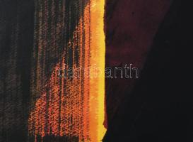 Hajdú László (1938-): Fény és árnyék, 2012. Akvarell, papír. Jelezve jobbra lent. Hátoldalán autográ...