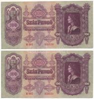 1930. 100P (2x) sorszámkövetők "E 882 030520 - E 882 030521" T:XF