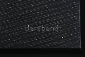 Hajdú László (1938-): Stix, 2010. Akril, vászon. Jelzett a hátoldalán. Fakeretben. 28x28 cm