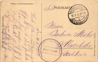 1917 Jelgava, Mitau; Lilienfeldstraße / WWI German military, destroyed buildings (EB)