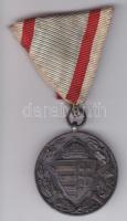 1914-1918. Ezüstözött bronz "PRO DEO ET PATRIA" emlékérem az I. világháború harcosainak, mellszalaggal T:2-