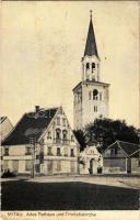 1927 Jelgava, Mitau; Altes Rathaus und Trinitatiskirche / town hall, church (EB)