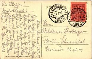 1927 Jelgava, Mitau; Altes Rathaus und Trinitatiskirche / town hall, church (EB)