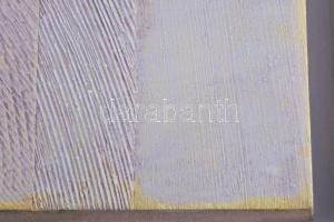 Hajdú László (1938-): Torony, 2010. Akril, vászon. Jelzett a hátoldalán. Fakeretben. 28x28 cm