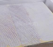 Hajdú László (1938-): Torony, 2010. Akril, vászon. Jelzett a hátoldalán. Fakeretben. 28x28 cm