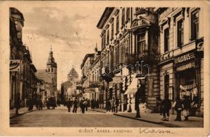 1938 Kassa, Kosice; Globus, Kassai Napló, Apollo parfüméria, üzletek / shop, perfumery + "1938 Kassa visszatért" So. Stpl. (EK)