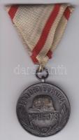 1914-1918. Ezüstözött bronz "PRO DEO ET PATRIA" emlékérem az I. világháború harcosainak, m...