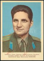 Borisz Volinov (1934- ) szovjet űrhajós aláírása képeslapon / Signature of Boris Volinov (1934- ) an...