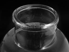 Antik befőttes üveg. 8l, cca 19. sz. második fele, hibátlan, m: 37 cm