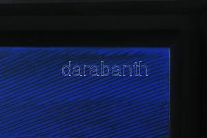 Hajdú László (1938-): Kék struktúra, 2010. Akril, vászon. Jelzett a hátoldalán. Fakeretben. 28x28 cm