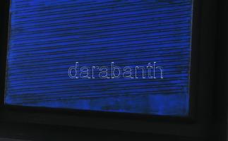 Hajdú László (1938-): Kék struktúra, 2010. Akril, vászon. Jelzett a hátoldalán. Fakeretben. 28x28 cm