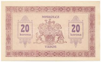 1919. Miskolc 1919.05.14. 20K "Miskolcz város" utalvány-jegye, "G) 2824" T:AU
H...