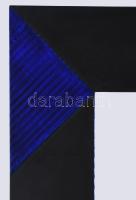 Hajdú László (1938-): Párbeszéd a négyzettel II, 2012-2015. Akril, fa. Jelzett az alján. Reprodukálv...