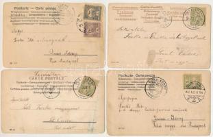4 db RÉGI (1905) előtti képeslap: szerelmes párok, hölgyek, azonos levelezésből (1902) / 4 pre-1905 ...