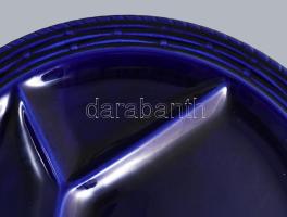 Sarreguemines France 6 személyes kínáló készlet, klf színű mázakkal fedve, jelzett, hibátlan (mázrep...