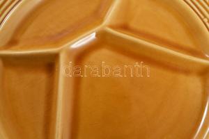 Sarreguemines France 6 személyes kínáló készlet, klf színű mázakkal fedve, jelzett, hibátlan (mázrep...