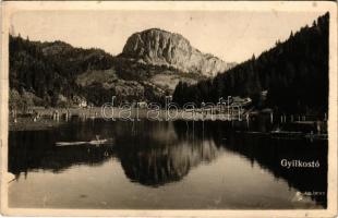 1940 Gyilkostó, Ghilcos, Lacul Rosu; Fotó Ambrus / lake. photo + "M. KIR. MOZGÓPOSTA XVII." (fl)