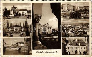 1942 Kolozsvár, Cluj; mozaiklap / multi-view postcard (EB)