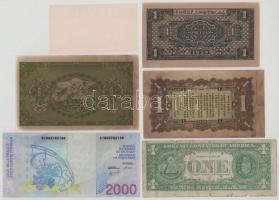 Vegyes, 6db-os kínai, belga, amerikai és ausztrál hamis bankjegy T:vegyes
Mixed 6pcs, Chinese, Belg...