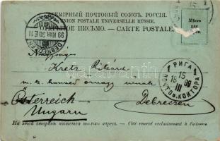 1899 Riga, Die Düna / port at night in moonlight (EM)