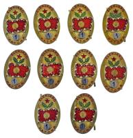 1970-1980 k. "Élenjáró Katona - 1" a Magyar Néphadsereg fém sapkajelvény (10x) T:AU
