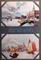 OLASZORSZÁG - 60 db RÉGI képeslap szép szecessziós albumba rendezve / ITALY - 60 pre-1945 town postc...