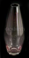 Pink színezésű váza, hibátlan, m: 28 cm