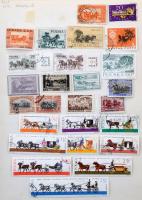 Madár - állat motívum gyűjtemény házi készítésű lapokon + kisméretű berakóban, sok száz bélyeg telje...