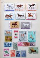 Madár - állat motívum gyűjtemény házi készítésű lapokon + kisméretű berakóban, sok száz bélyeg telje...