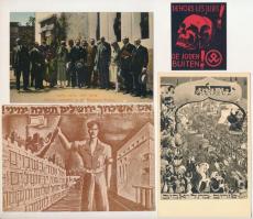 JUDAIKA - 40 db főleg régi használatlan képeslap, közte modernek is és 2 antiszemita cédula / JUDAICA - 40 mostly pre-1945 unused postcards, including some modern ones and 2 antisemitic labels
