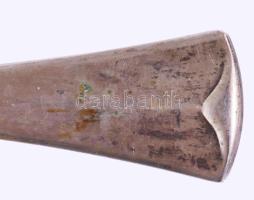 Ezüst (Ag) húsvilla. Pest, 1872-1937 közötti fémjel, 800 ezrelékes ezüst, h: 26 cm, nettó 92g