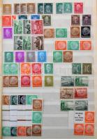 Deutsches Reich csereanyagok, több példányos készlet szétesőben lévő 8 lapos A4-es berakóban közte k...