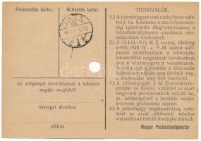 1946. 100.000AP nem kamatozó Pénztárjegy "B * 053851" "Másra át nem ruházható", ...
