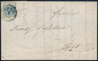 1853 9kr levélen, "ARAD" - "PESTH"