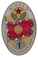 1970-1980 k. "Kiváló Zászlóaljparancsnok - 1. osztály" rátétes, műgyantás bronz Magyar Néphadsereg sapkajelvény (41x26mm) T:XF